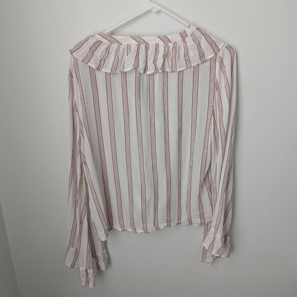 NWT American Eagle  Women's Striped Flowy Belle Sleeve Top, Medium - Picture 7 of 7